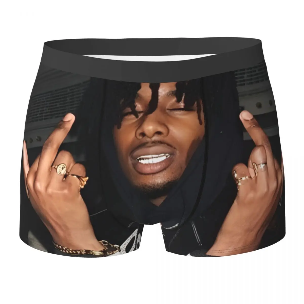 

Rapper Playboi Carti Mugshot Underwear Rap Singer Male Boxer Brief Breathable Boxer Shorts Trenky Printed Oversize Underpants