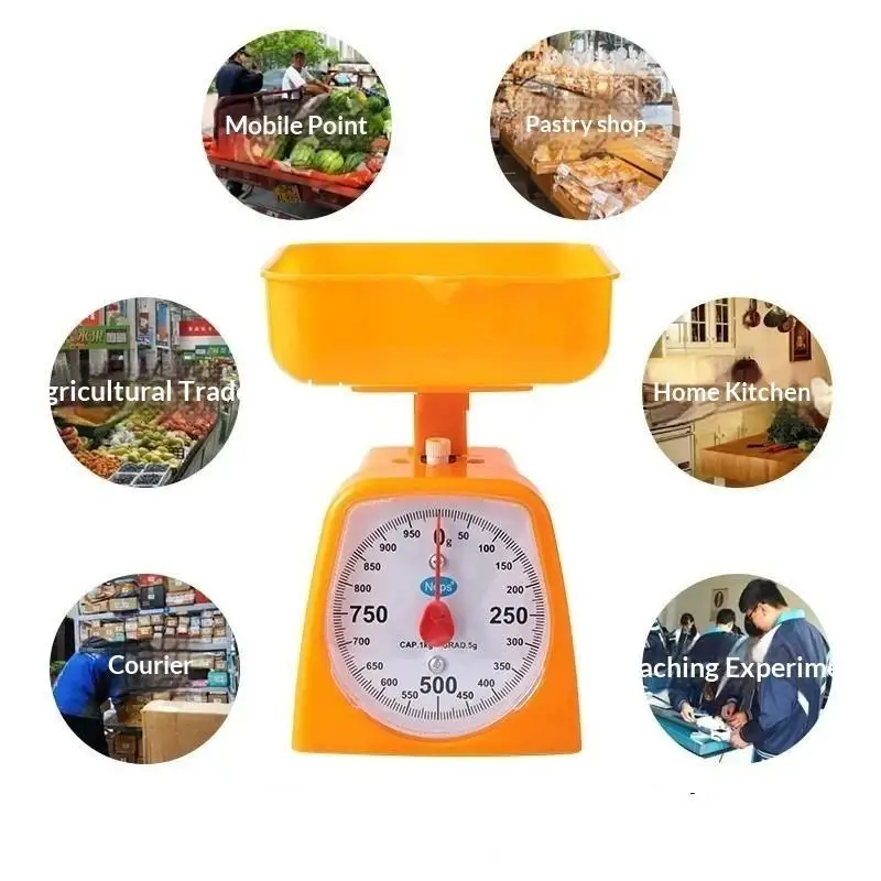 Mechanical Analog Food Weighing Scale High Accuracy Large Clear Dial For Home Kitchen Bakery School Teaching