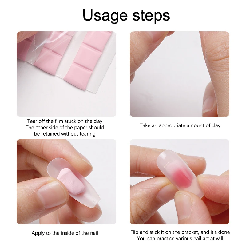 30/96Pcs Traceless Plasticine Multifunctional Clay Adhesive Glue Clay Nail Plasticine Nail Trainer Tool Photography Clay Props