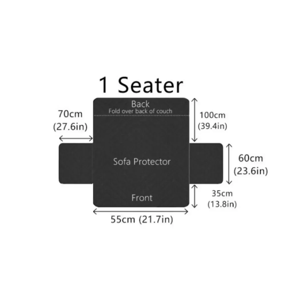 1pc Double-sided T-shaped Sofa Cover Thick 1 Seater T-shaped Sofa Covers Solid Color Cotton Velvet Sofa Cushion Cover Living Roo
