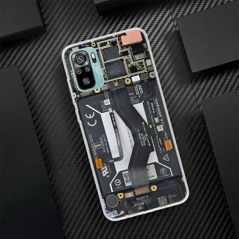 Motherboard Circuit Inside Electronics Silicon Call Phone Case For Xiaomi Redmi 10 10C 12 12C 9 9C 9A 10A 9T 8A 7A 6A 8 7 6 Pro