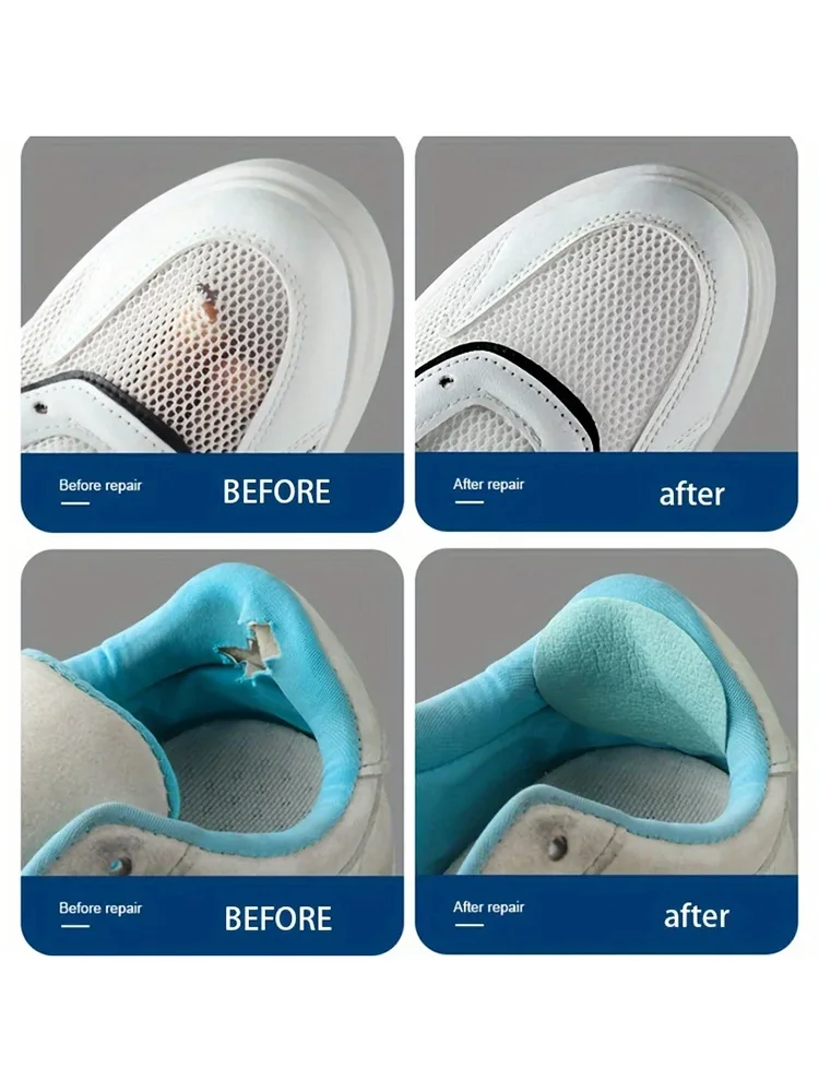 Reparatur-Patches für Sportschuhe: Selbstklebende Oberflächenreparatur für Löcher, Fersen und Verschleißstellen – Detail 3