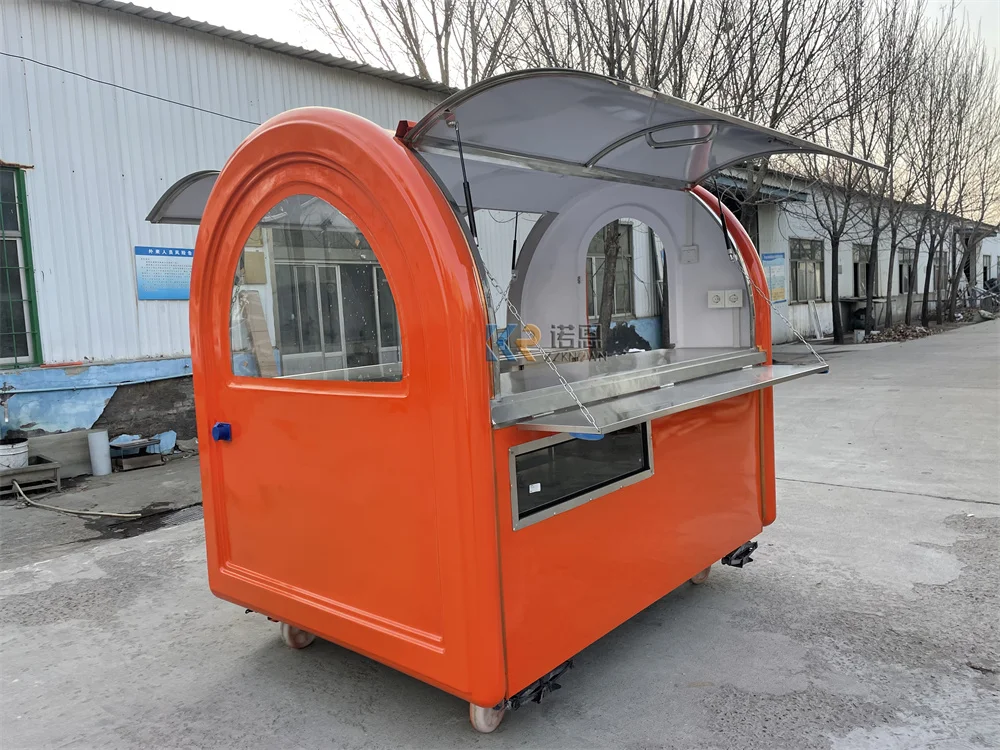 ตู้ขายอาหารริมถนนตู้ขายไอศกรีมตู้ขายอาหารได้เต็มรูปแบบรถเข็นรับพิซซ่ากาแฟ