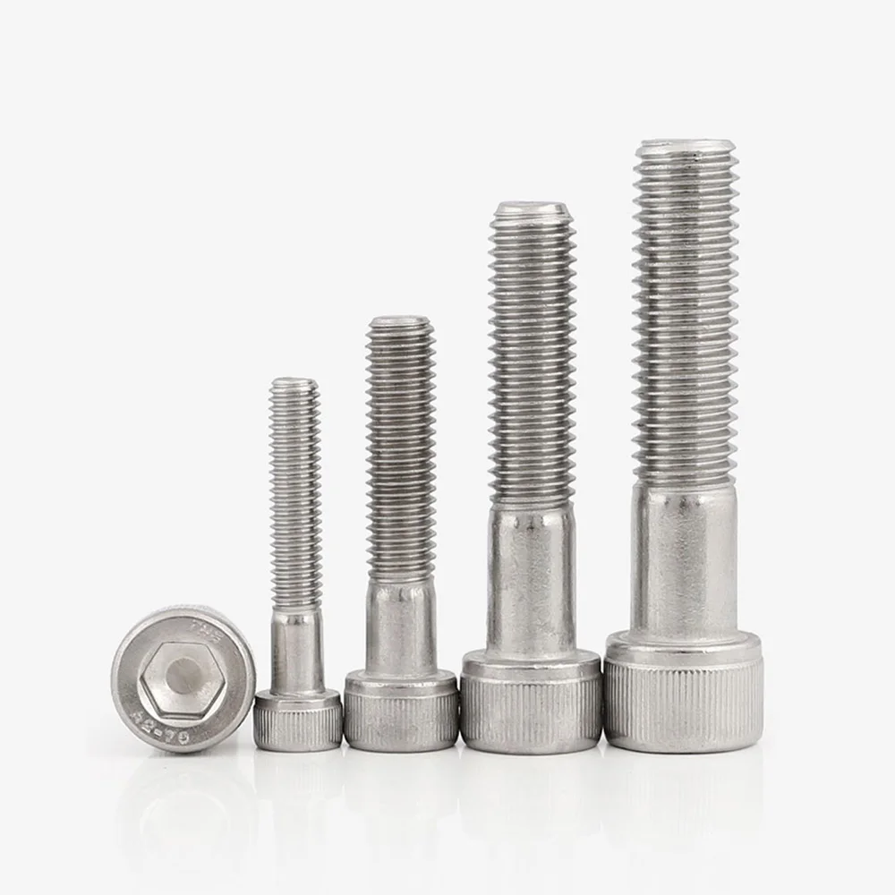 M4 M5 M6 M8 M10 M12 Allen Socket Cap Head Partial Thread Screws 1-10Pcs 304 Stainless Steel 30-150mm Industrial Mounting Bolts
