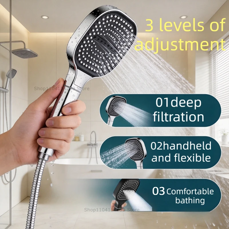 

Shower Head and Hose Set Water Filter Showers Shower Head High Pressure Universal Wall Mounted Bathroom Bath Showers Faucet Set