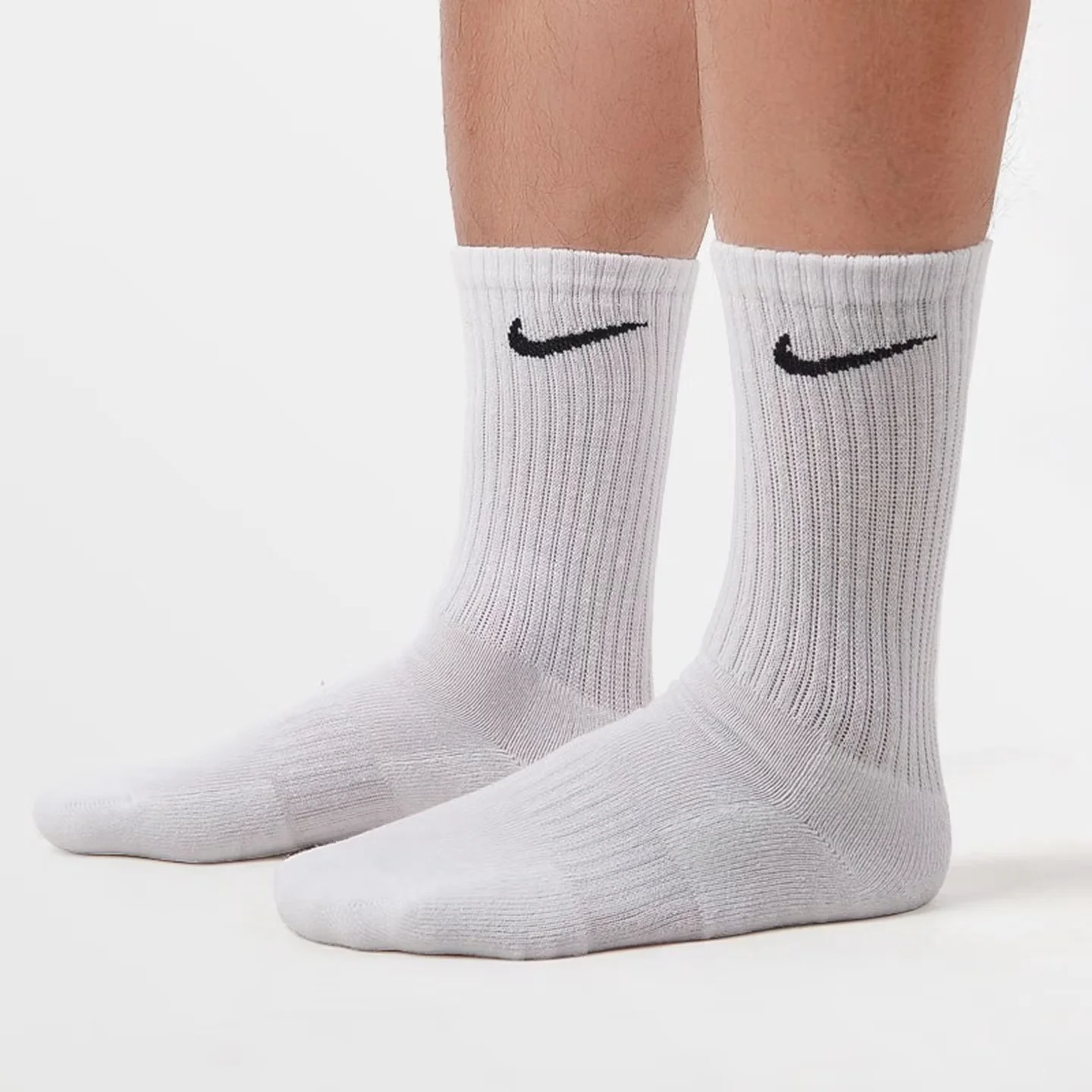 Nike Everyday Cushion Crew Logo Running Crew Socken Unisex Combo Pack Weiß SX7664-100 – Detail 4