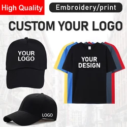 XD profesyonel özel tasarım baskılı veya işlemeli logosu adı harfler erkek T shirt beyzbol kapaklar kadınlar için baba şapkası Snapback