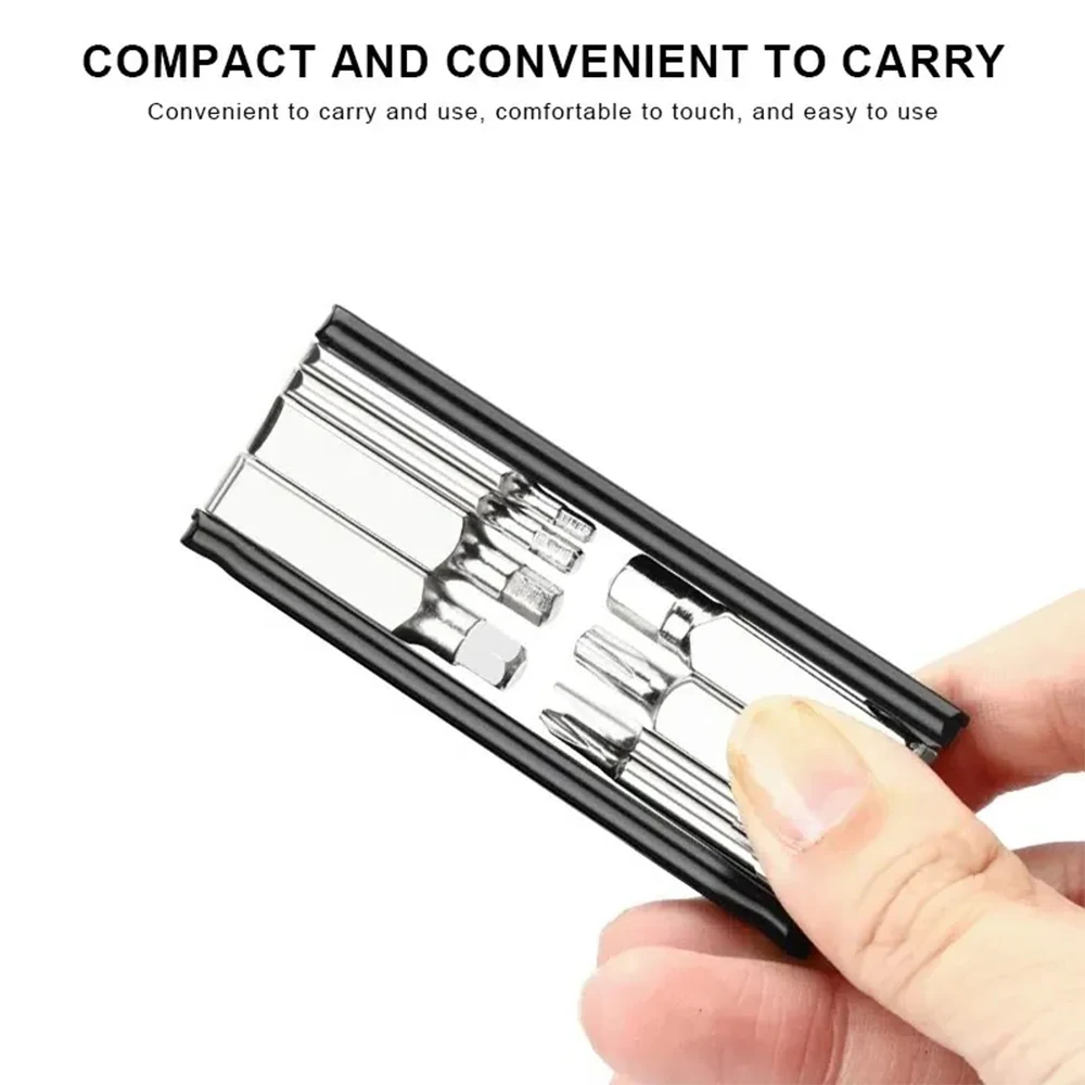 8 in 1 Function Portable Multi Bicycle Repair Tool: CR-V Steel Hex Spoke Wrench Motorcycle Cycle Screwdriver LK-AA499