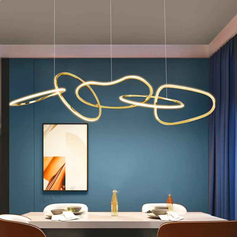 Modern dine sala da pranzo camera da letto lampade a sospensione anelli di illuminazione per interni lampada da soffitto lampadari a sospensione per soggiorno