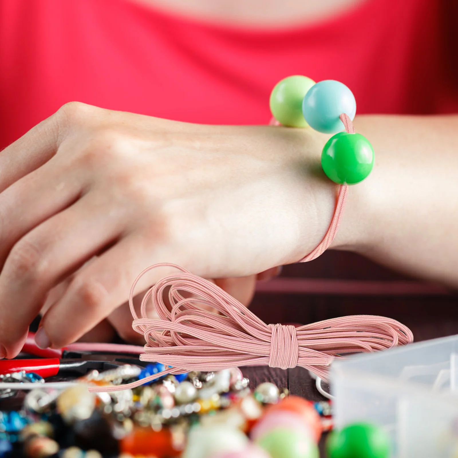 

5 шт. эластичные нити из бисера браслеты ювелирные изделия соединительные шнуры DIY замена эластичные аксессуары для волос инструменты для рукоделия