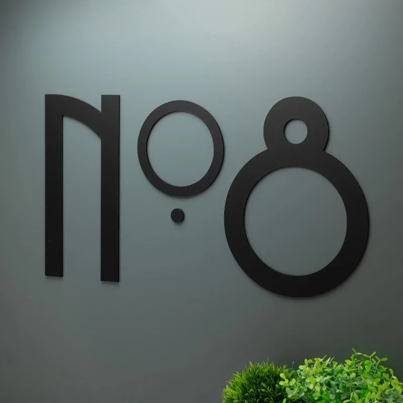 Números de Casa Acrílicos Modernos Estilo Art Deco, Letras de 4, 6, 8 y 12 Pulgadas, Número de Dirección para Exteriores, Accesorios para Letreros de Casa