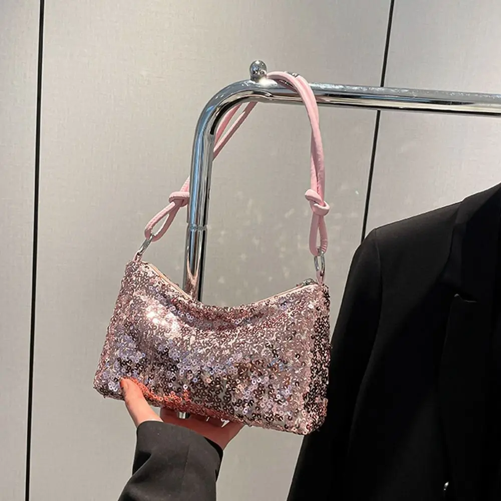 

Solid Color Blingbling Sequins Bag Glitter Korean Style Sequins Shoulder Bags Underarm Bag INS Evening Clutch Bag Dinner Party