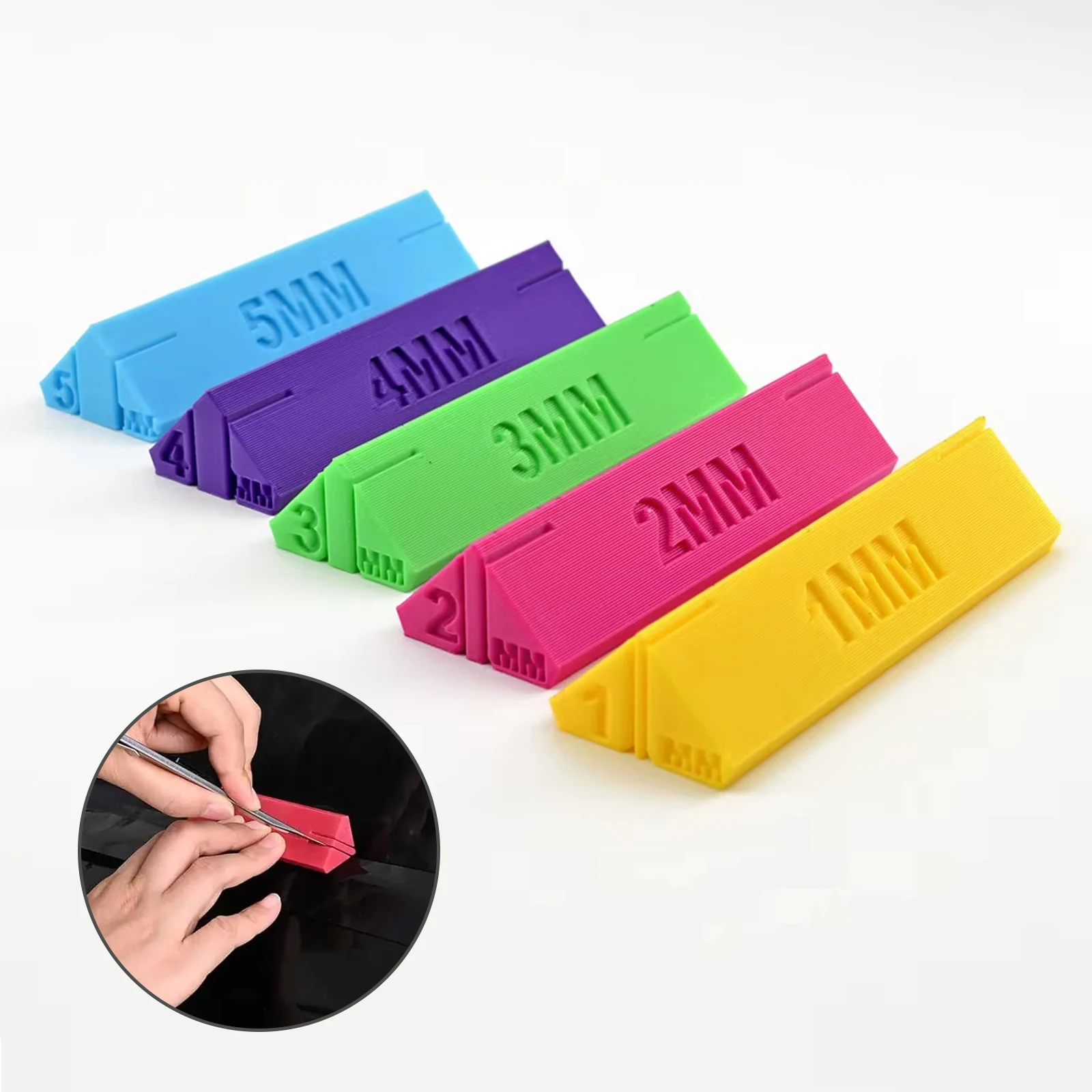 

EHDIS 1/5pcs Edge Vinyl Wrap Cut Knife Auxiliary Tool Wallpaper Decals Window Protective Film Corner Precision Trimming Guider