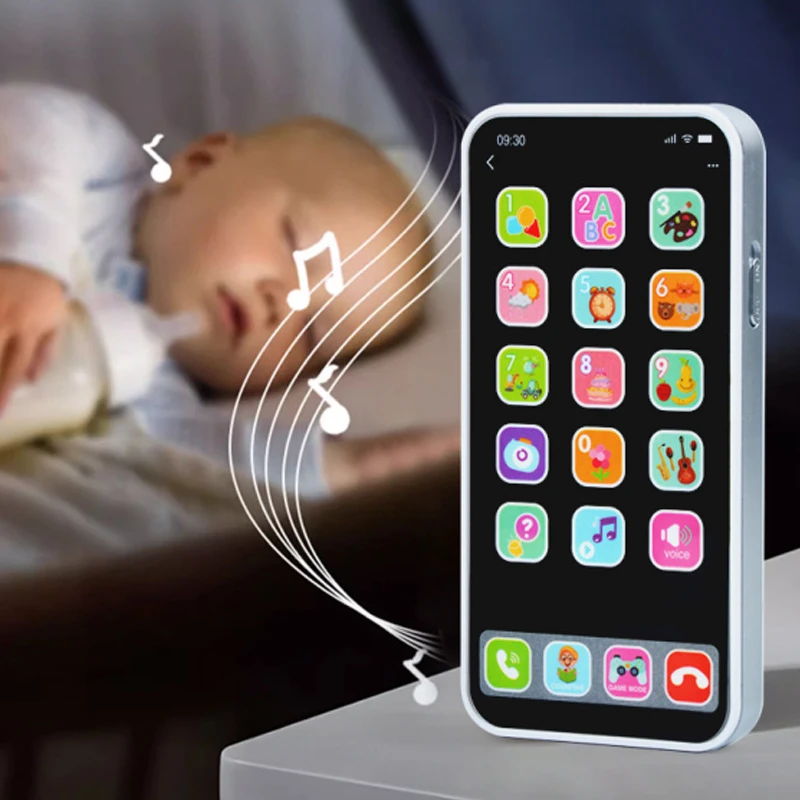 Infant Simulation Touch Screen Cell Phone Educational Toy, with Light Music, Gopher Early Education Learning Machine Sound Toy