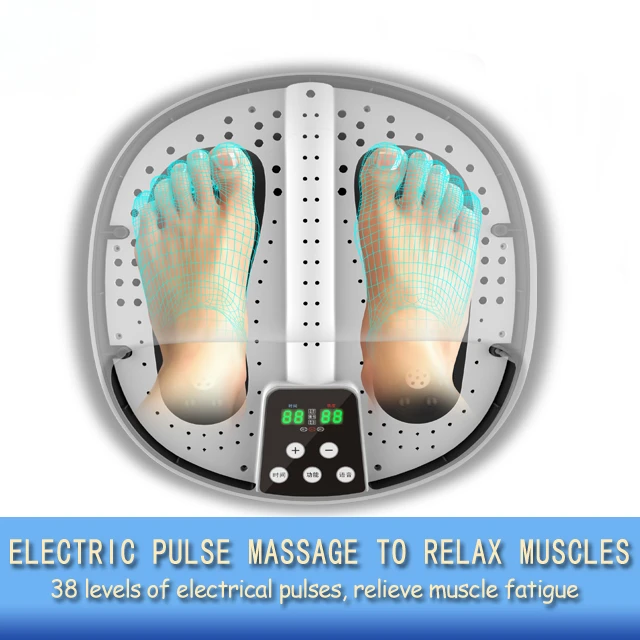 Ems & Tens Foot Massager Electric Stimulator With Heat Pain Relief Foot Circulation Stimulator Massage Machine