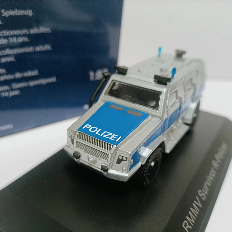 Bos 1/87 Resina RMMV Survivor R Ambulanza/R-Polizei Simulato Modello di Auto Per Adulti Collezione Classica Display Regalo Souvenir Ragazzo Giocattolo