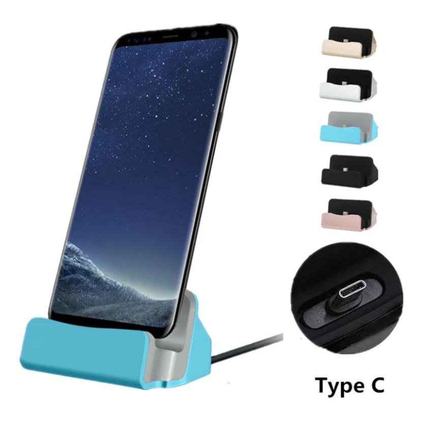 

500pcs USB Type C Fast Charging Dock Station Desktop Type-C Docking Charger Data Sync Stand Holder for Huawei Oneplus 7 Samsung