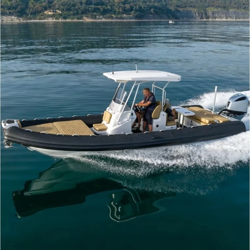 Fast Delivery Stock 28FT Sport Style 860 Rigid Inflatable Boat Fishing Surfing Outdoor PVC Aluminum Rib Boat