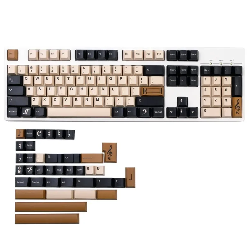 GMK Master Keycap PBT сублимационная механическая клавиатура, персонализированные музыкальные ноты, оригинальный высокий полный комплект