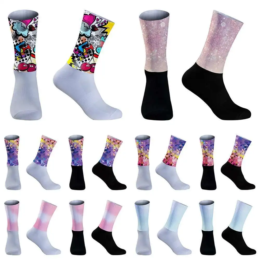 

Bike Team Seamless Anti Slip Cycling Socks Road Bicycle Socks Outdoor 2024 New Summer Bike sock