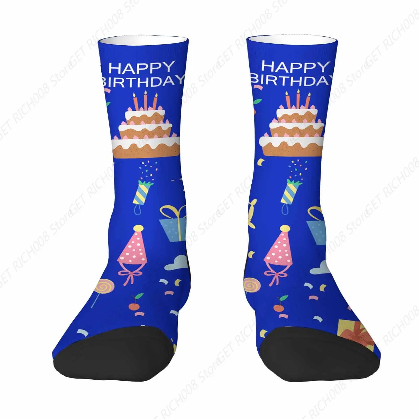 Cake Gift Box Athletic Crew Socks Socks For Men Women Cool Cute Crazy Funny Sport Colorful Novelty Socks