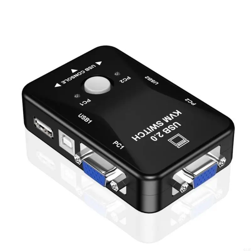Q1JC USB2.0 KVM Switcher 1080P VGA Splitter для легкопроводимых управляющих штепсец и программного обеспечения для управления и