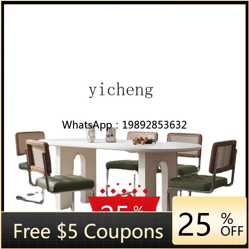 

Dining Tables and Chairs Set Simple Stone Plate Household Small Apartment Dining Table Internet Celebrity