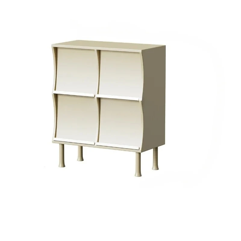 

A15 Arc Средневековый боковой шкаф из массива дерева Черный комбинированный комод Низкий книжный шкаф для хранения в прихожей