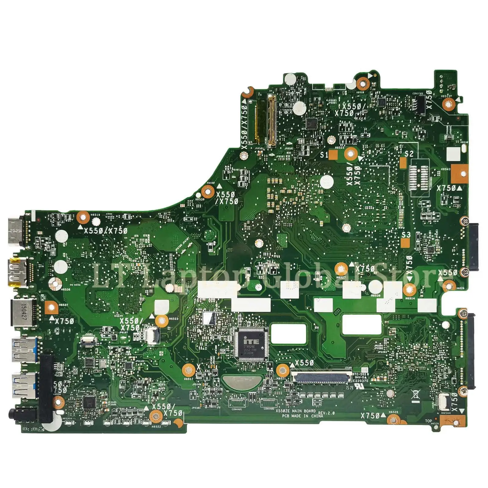 X550ZE Laptop Motherboard For ASUS X550ZA X550Z X750Z K550Z VM590Z A555Z X750DP Mainboard A8 A10 FX7600P/FX7500P LVDS/EDP