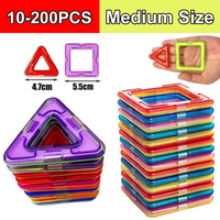 10-200pcs Medium Size Magnetic Designer Construction Set Model & Building Toy Magnetic Blocks Educational Toys For Kids Gifts