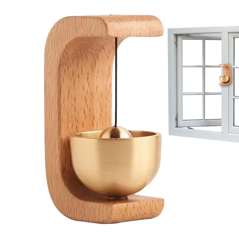 Campana de puerta de madera magnética, timbre decorativo fuerte, adorno interior para refrigerador, PUERTAS DE HIERRO, timbre pequeño para tienda en casa