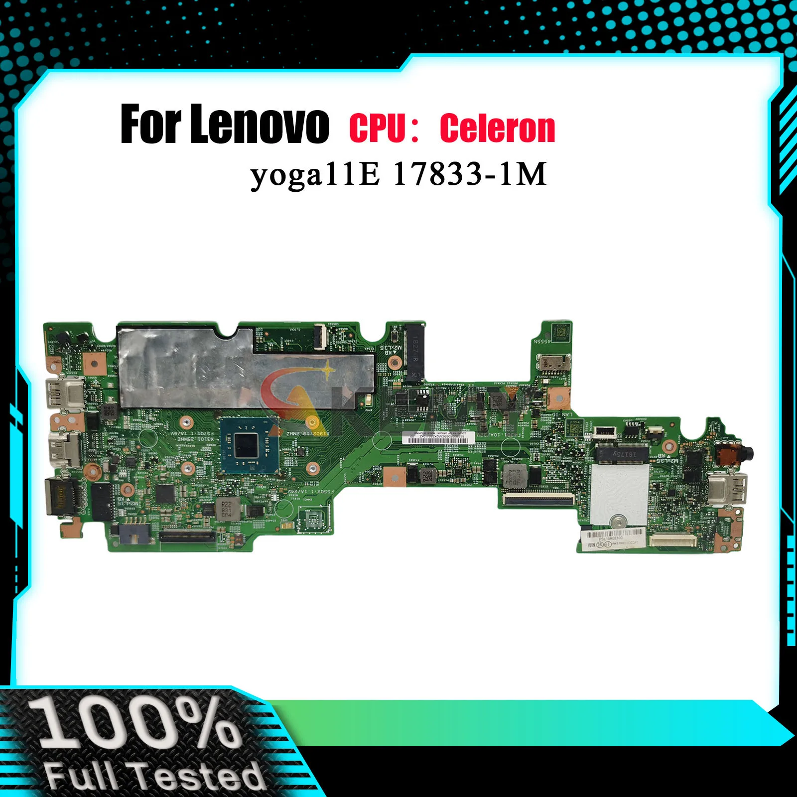 

Материнская плата для ноутбука 17833-1M для Lenovo Yoga 11E с процессором N4100 N4200 N5000 N5030, 4 ГБ 8 ГБ ОЗУ, 100% полностью протестирована