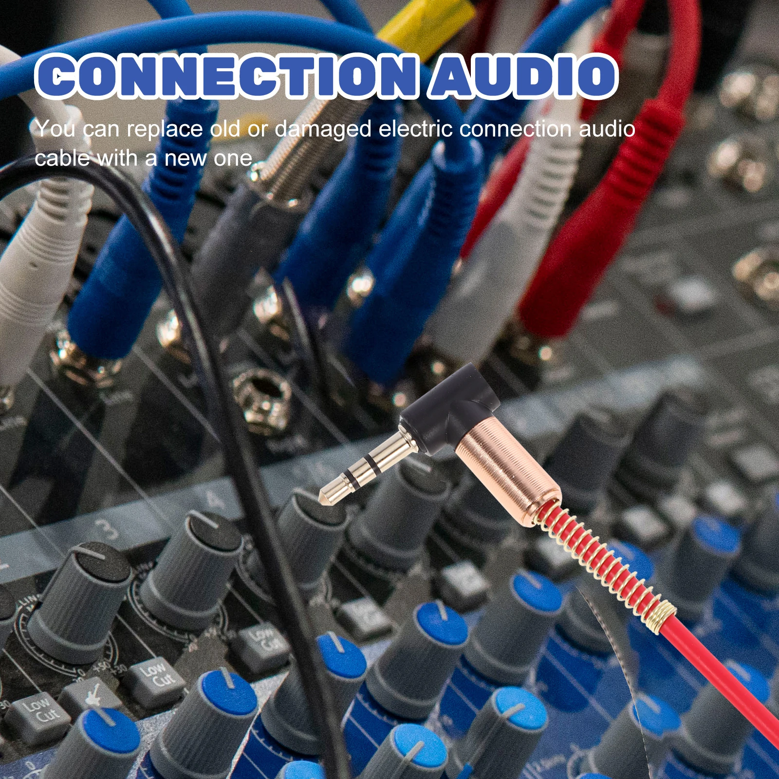 

4pcs AUX Audio Cable 3.5mm Male to Male High Fidelity Stereo Connector Coiled Extension Cord Rubber Microphone