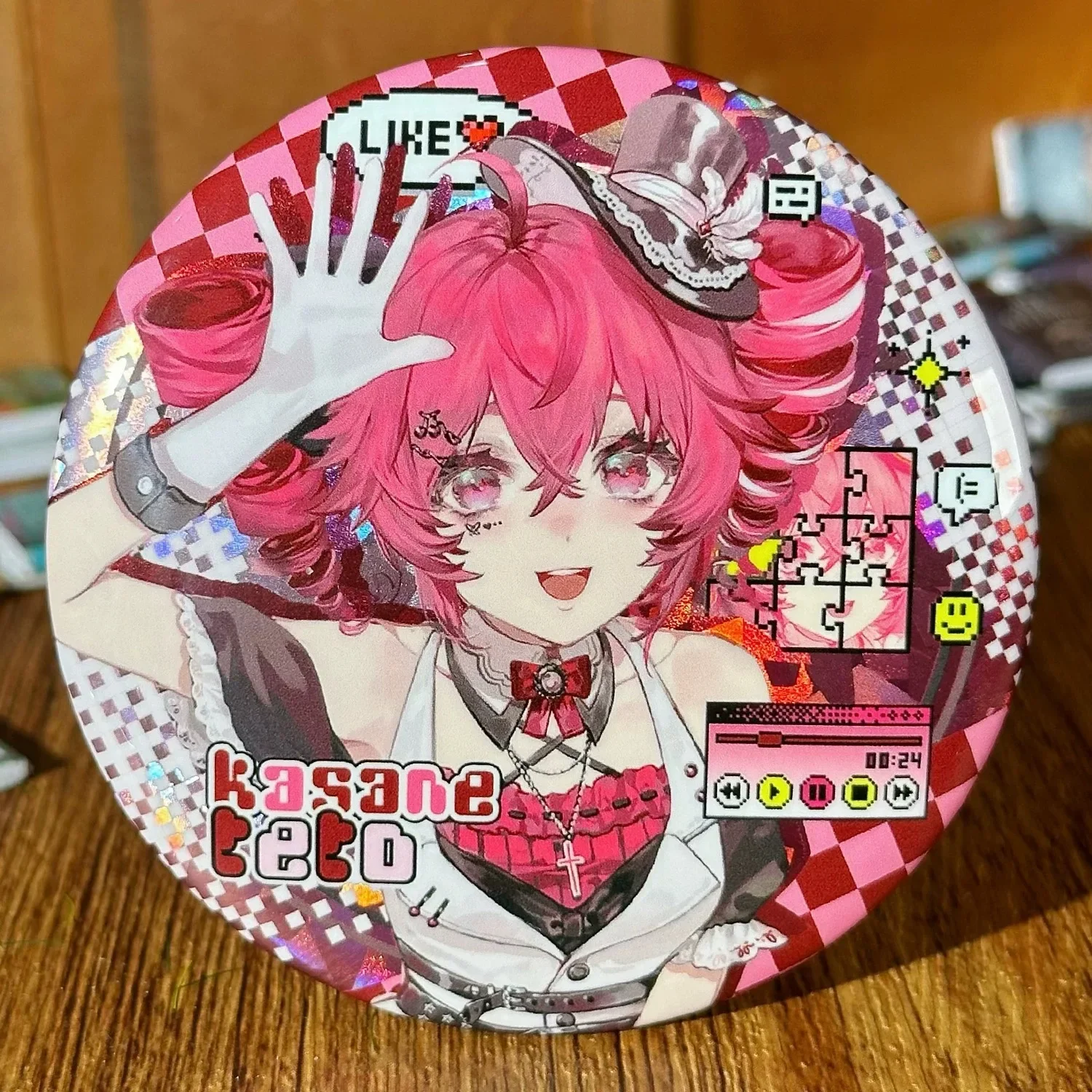 【 Scallion Diary 】 Heart rate imbalance stress teto doujin guzi badge bar standing plaque