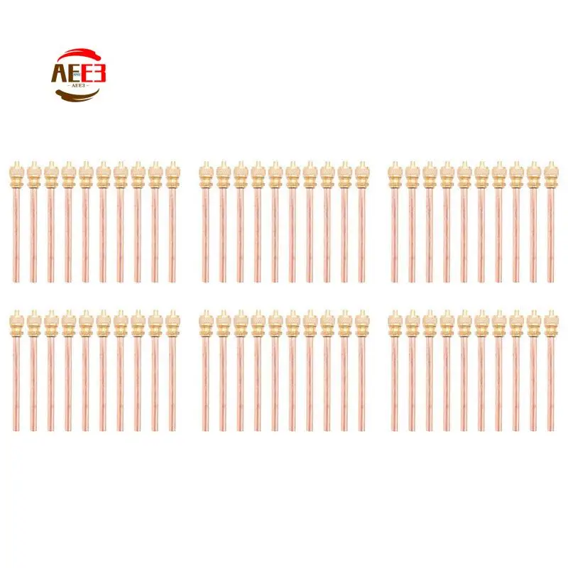 Katup AEE3-6X 10, 1/4 Inci SAE X 1/4 Inci OD X 4 Inci Stem Core, Pendingin AC