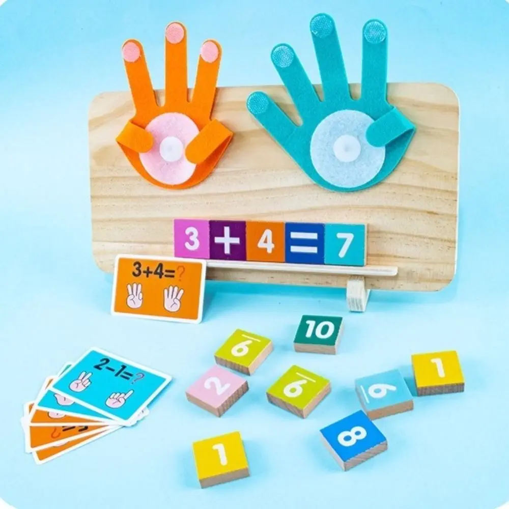 

2 in 1 Preschool Learning Toys Learning Math Operations Wooden Finger Arithmetic Diversity Training Finger Numbers Math Toy