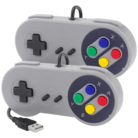 USB 게임패드 레트로 게임 조이스틱 유선 컨트롤러, 리눅스 게임 PC용, NESPi 레트로파이, 윈도우 라즈베리 파이 5 4B 3B + 3B, 2PCs