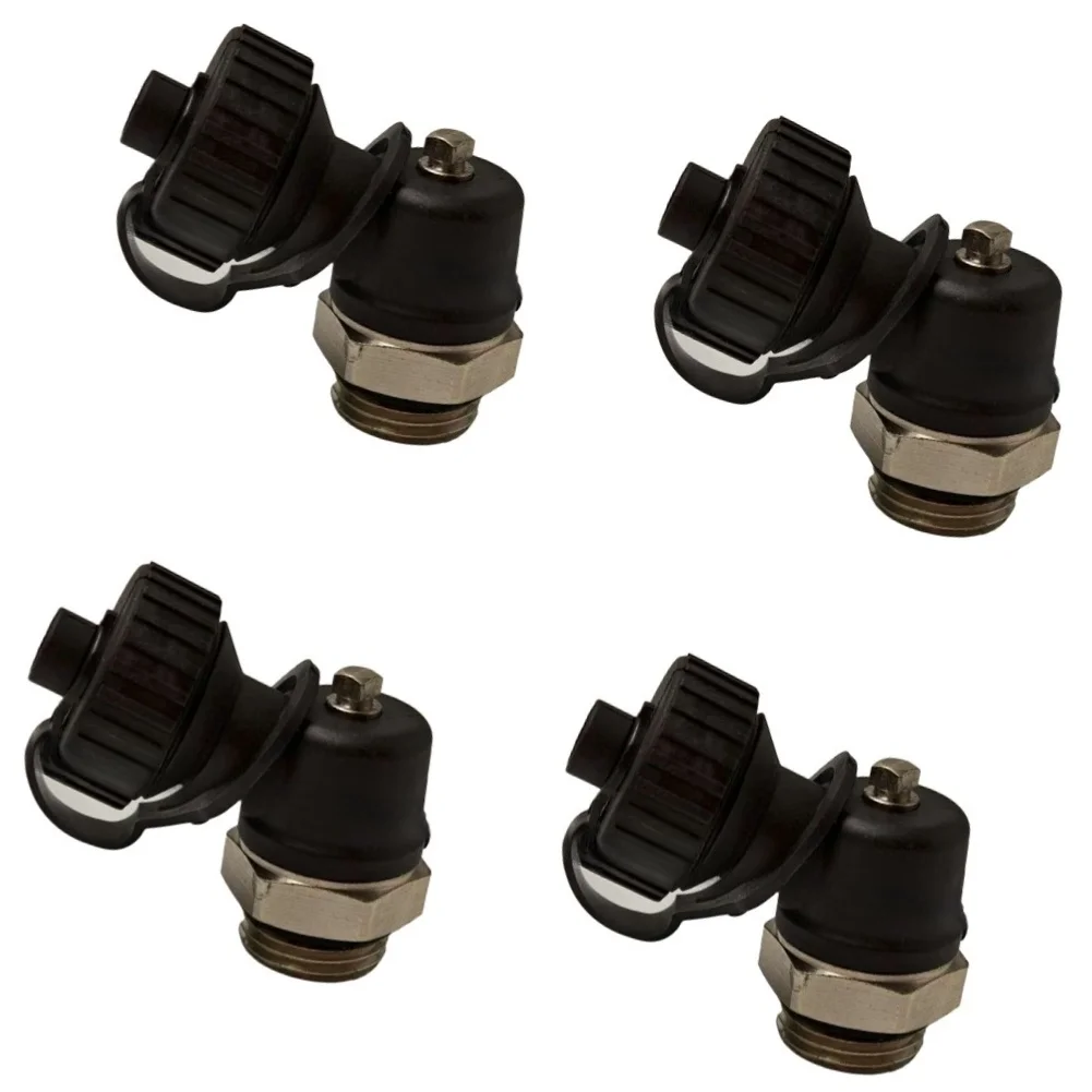 Angle Drain Valve for Radiator Manifold Drain Sections and Underfloor Heating System Drain Segments G1/2 Thread Brass Nylon