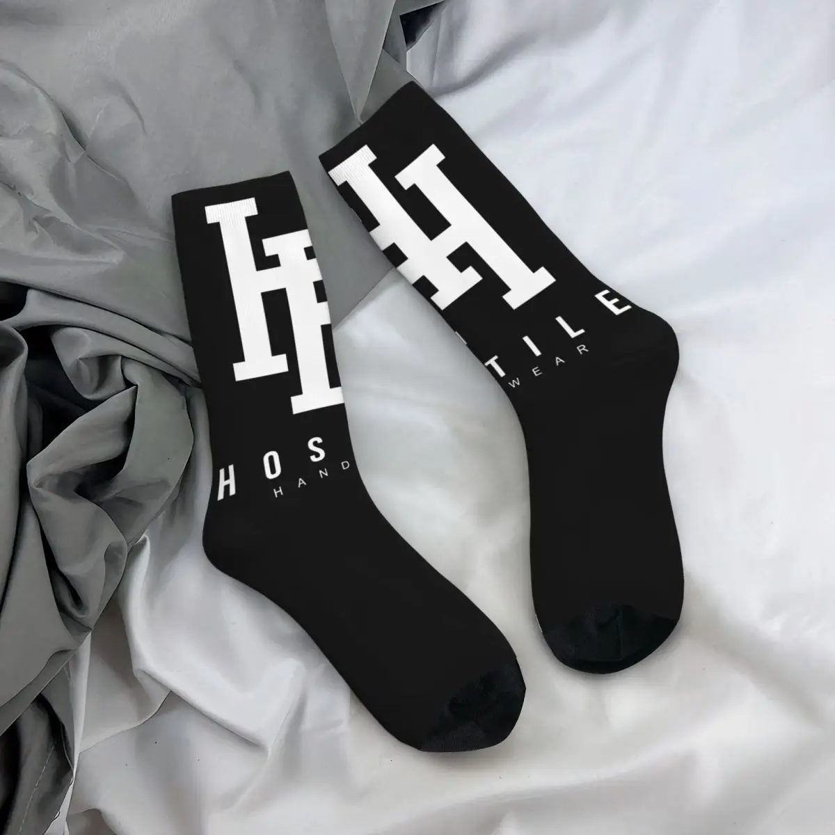 Hosstile-Chaussettes unisexes, chaussettes Happy Hip Hop imprimées en 3D, style de rue