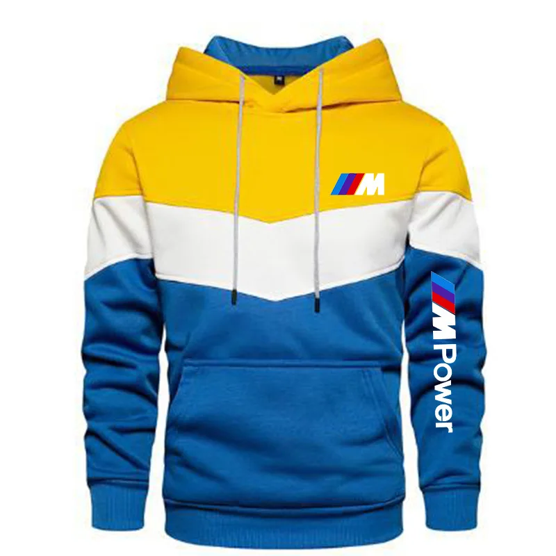 2025 BMW Car Series NewlogoMotorcycle Logo Men's Clothes Sweater Pullover Hooded Stitching