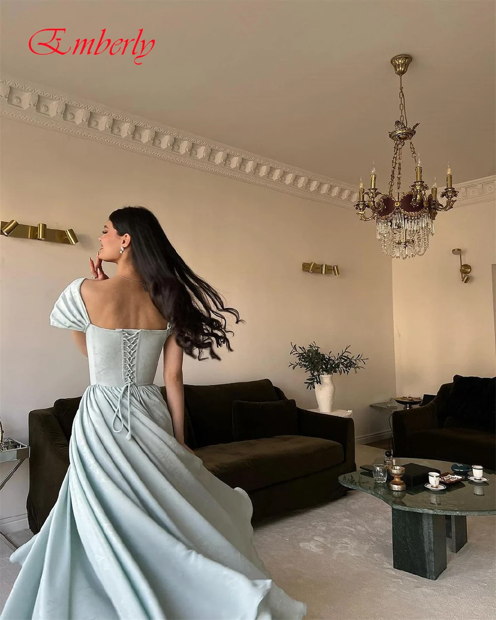 Customized Off the Shoulder Ankle Length A-Line Sleeveless Evening Dress Classic Prom Dresses Fashion Special Occasion Gowns