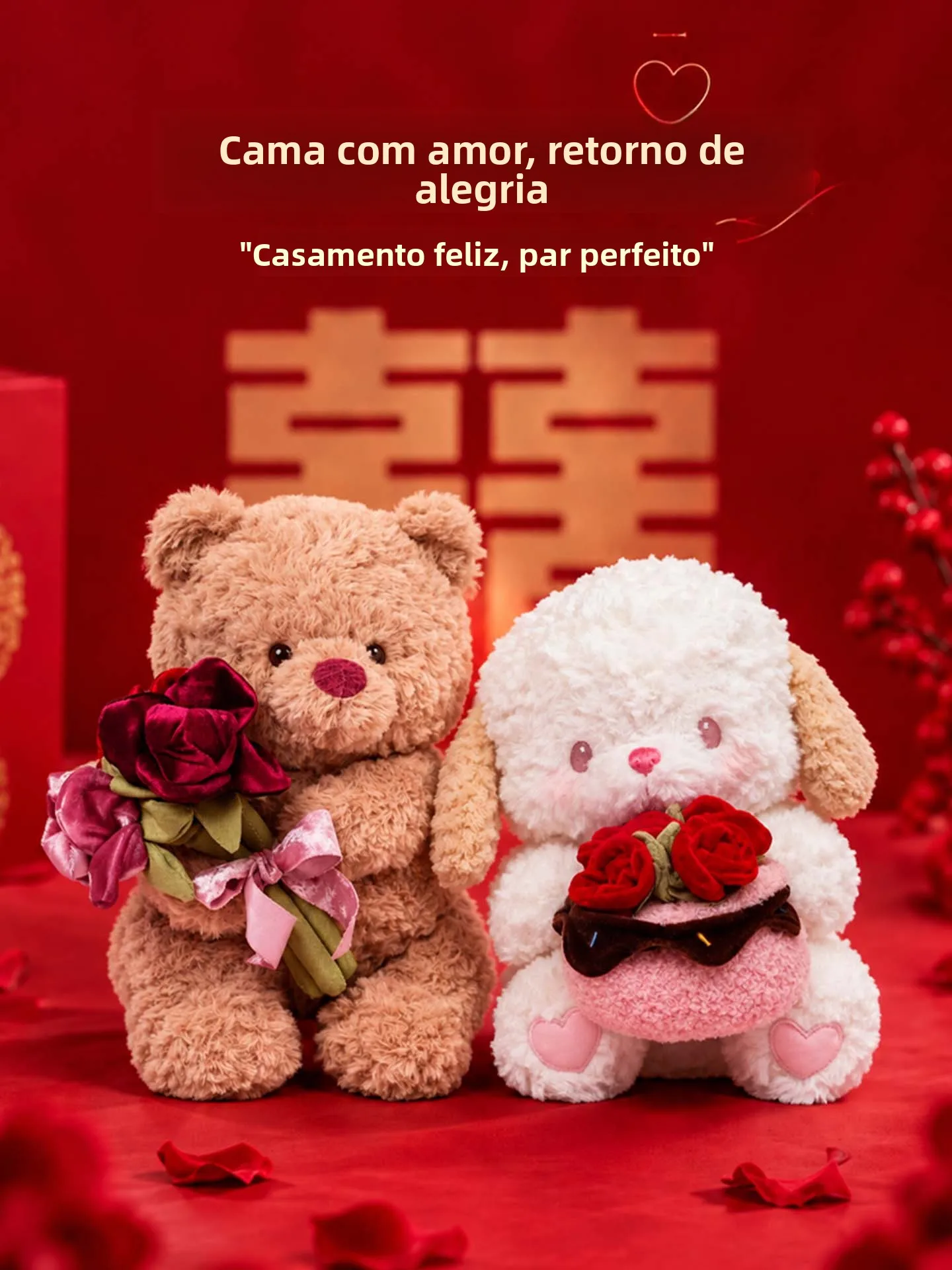wedding-couple-dolls-cute-style-bedding-cushion-gift-new-bride-groom-plush-material-cartoon-proportion-universal-animal-doll