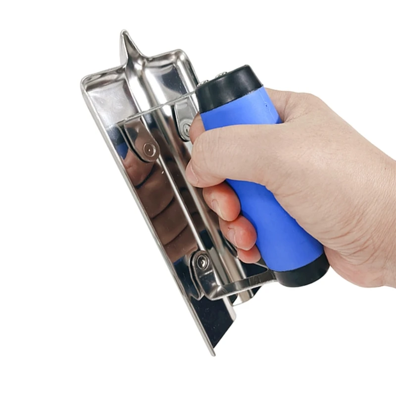 Paleta esquinera pared inoxidable fácil usar, espátula para desnatar, enyesado con agarre cómodo para envío profesional, 2