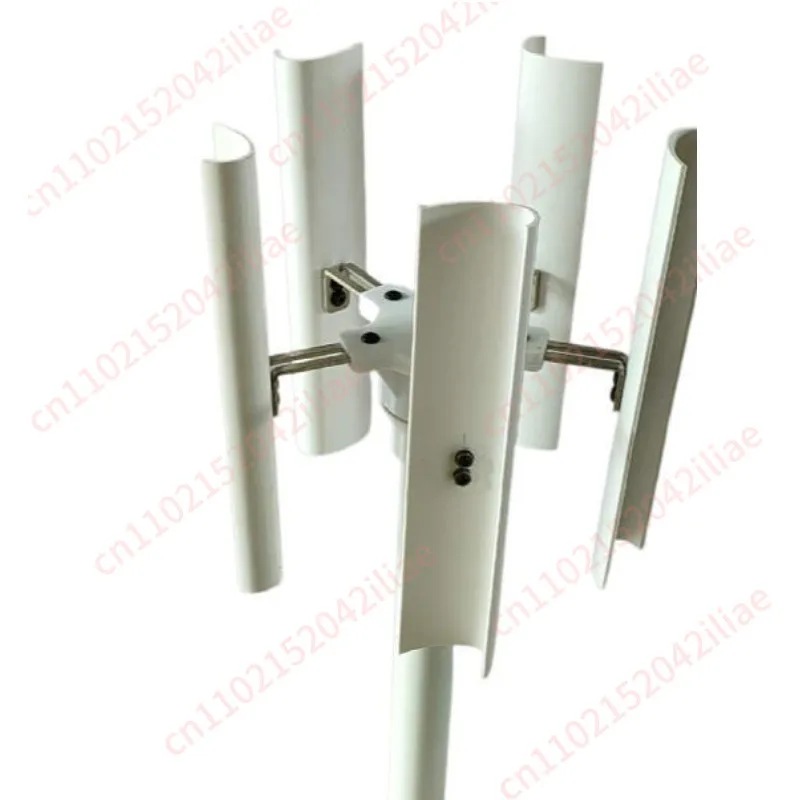 Portable Vertical Axis Five Blade Wind Turbine Model Five-phase Permanent Magnet Generator with Gentle Wind Start