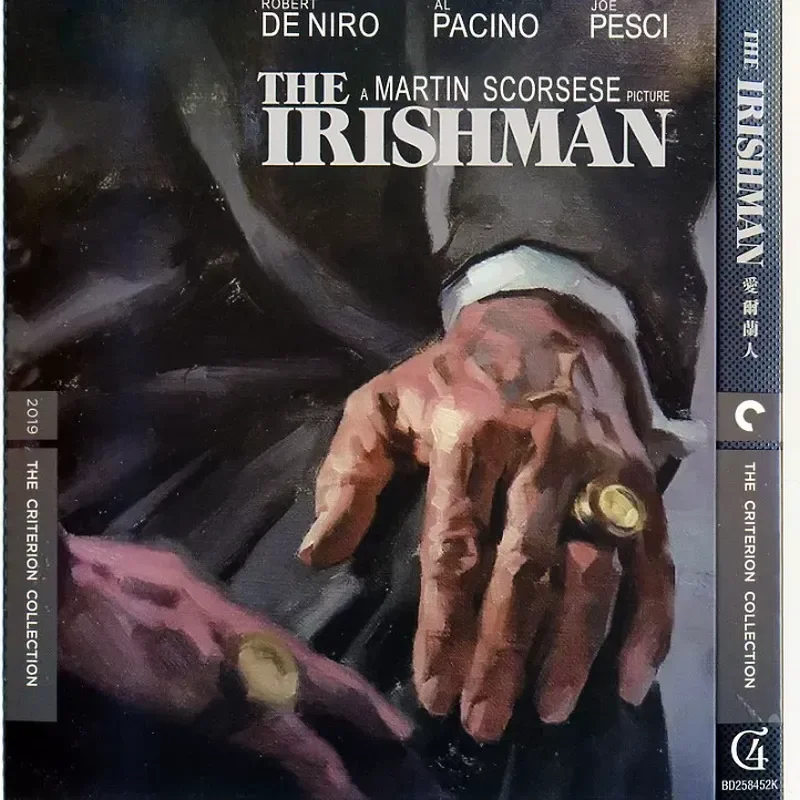 Blu-ray en boîte, The Irishman, Biographie, Crime, édition 4K, édition standard CC, édition collector.