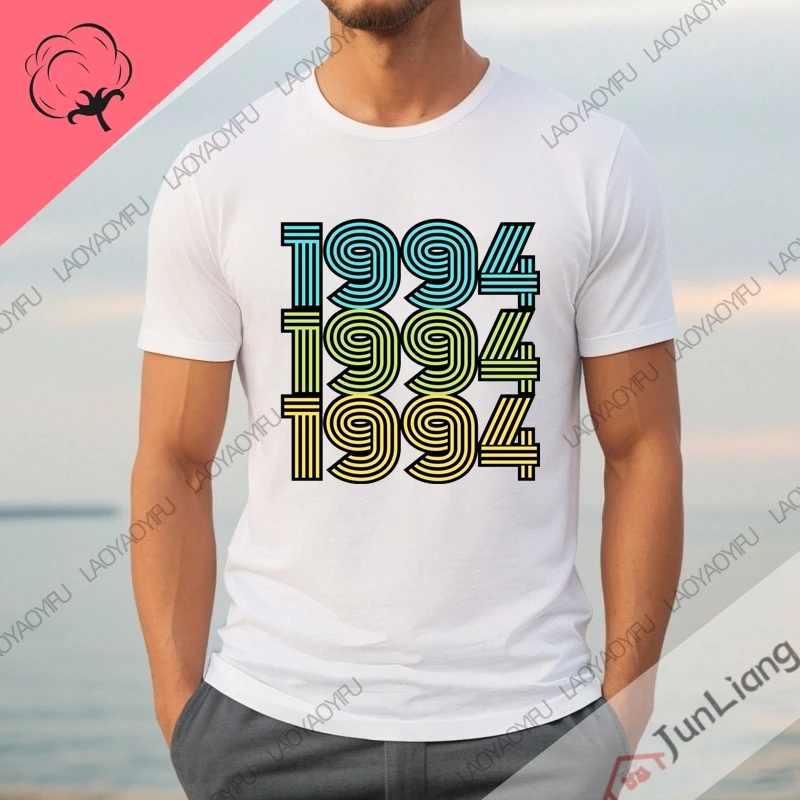 Gift Short Sleeve Tee 1994 Birthday Classic Men's Clothing 100% Cotton Women's T-shirt Y2k Streetwear Mens Clothes Funny Gifts