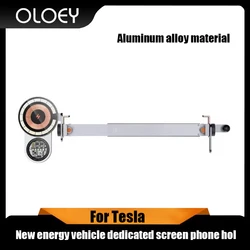 Voor Tesla Nieuwe Energie Voertuigen Speciale Scherm Telefoonhouder Aluminium Magsafe Telescopisch Scherm Vaste Basis Navigatiebeugel