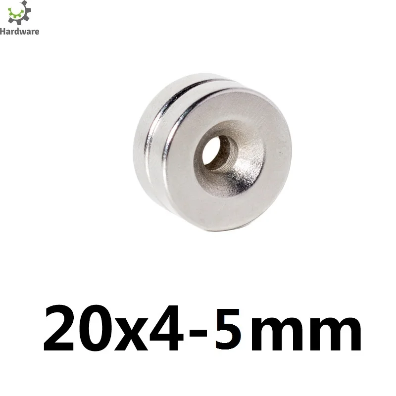 

5/10/20PCS 20x4-5 mm Powerful Magnets 20*4 mm Hole 5mm Small Permanent Round Countersunk Neodymium Magnetic Magnet 20x4-5mm 20*4