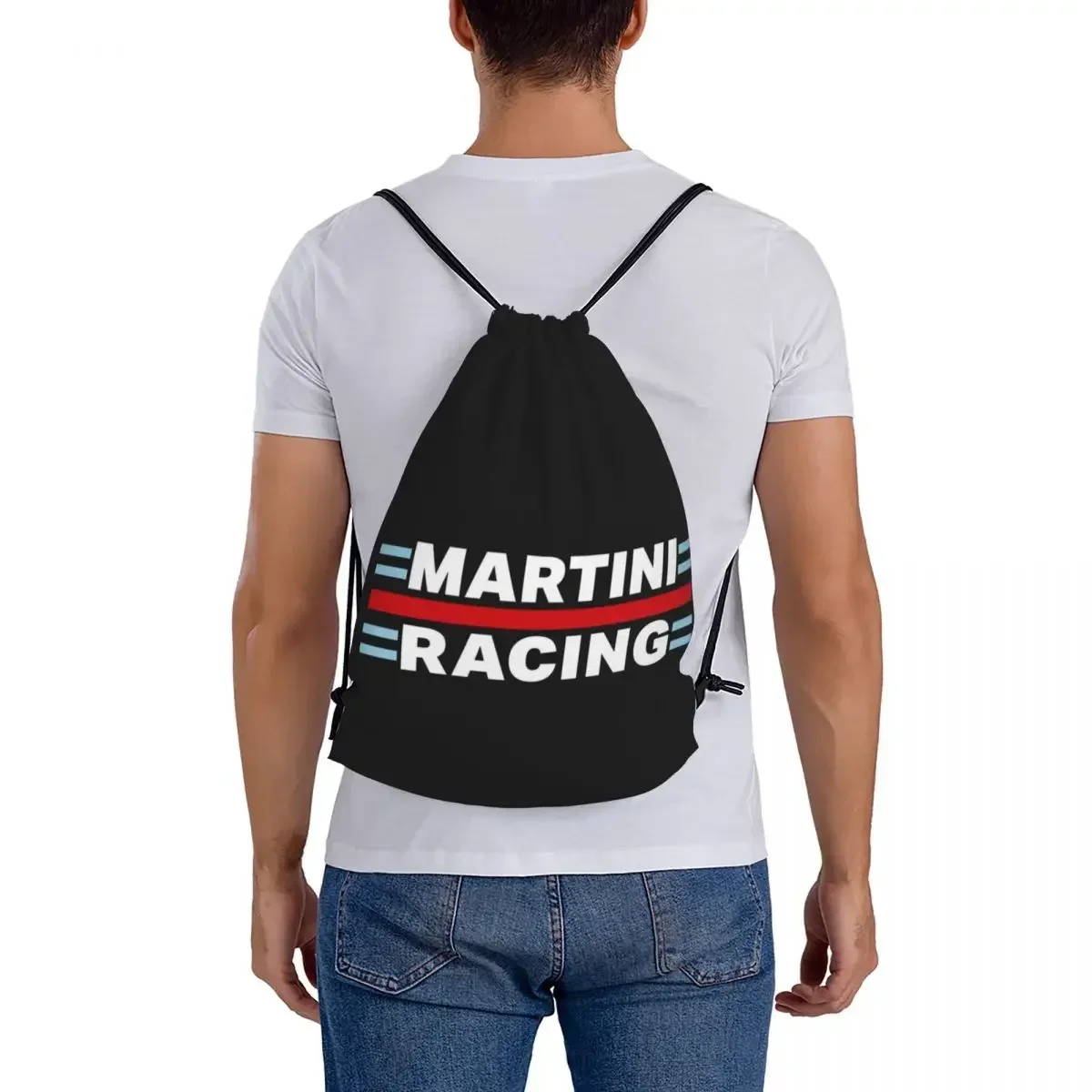 Sac à Dos de Course Martini à la Mode, Fourre-Tout de Proximité, Portable, avec Cordon de Serrage, pour le dehors, les Livres, les Voyages et l'École