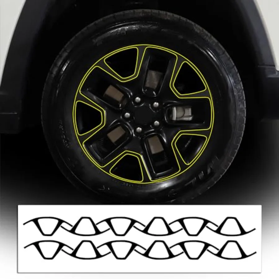 

for Jeep Compass 2018-2026 Rim Chrome Delete Precut Vinyl Trim Overlay Gloss Black Blackout Look